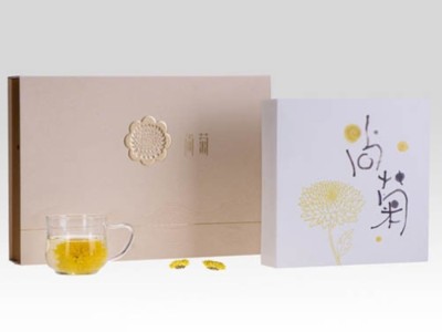 禮品盒定制廠家這樣搭配的菊花茶包裝盒最養眼